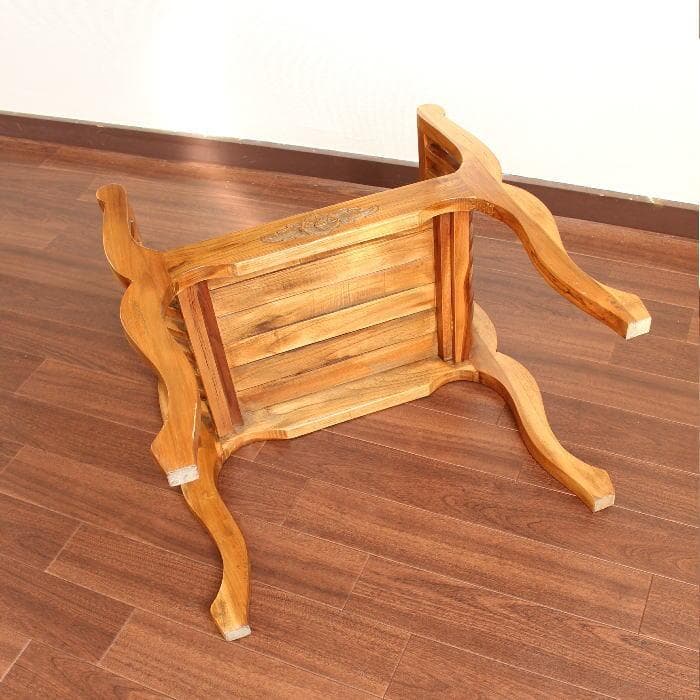 訳あり アジアン チーク家具 無垢 デザインスツール リゾートチェア 椅子 腰掛