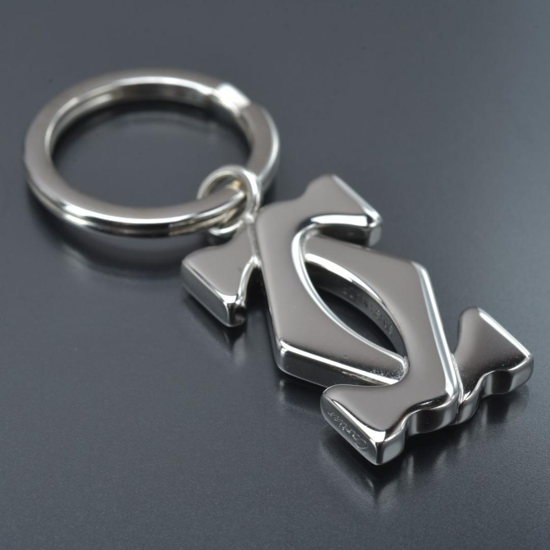 美品 カルティエ Cartier 2Cモチーフ キーリング 箱付 キーホルダー