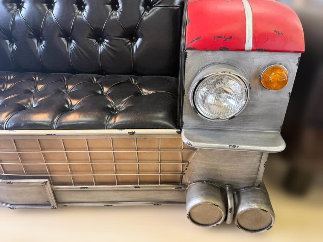 光る　ソファ　3人掛け　ヴィンテージカー　車　アメリカン　3Pソファ　イス　椅子