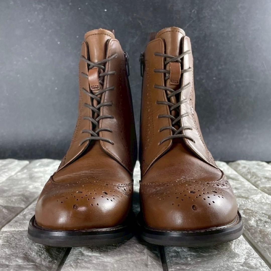 未使用級 23.5 リーガル ショートブーツ レースアップブーツ ゴアテックス