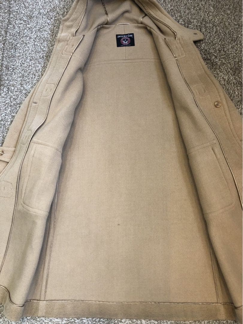 Inverter インバーティア　ダッフルコート　ベージュ　ヘリンボーン