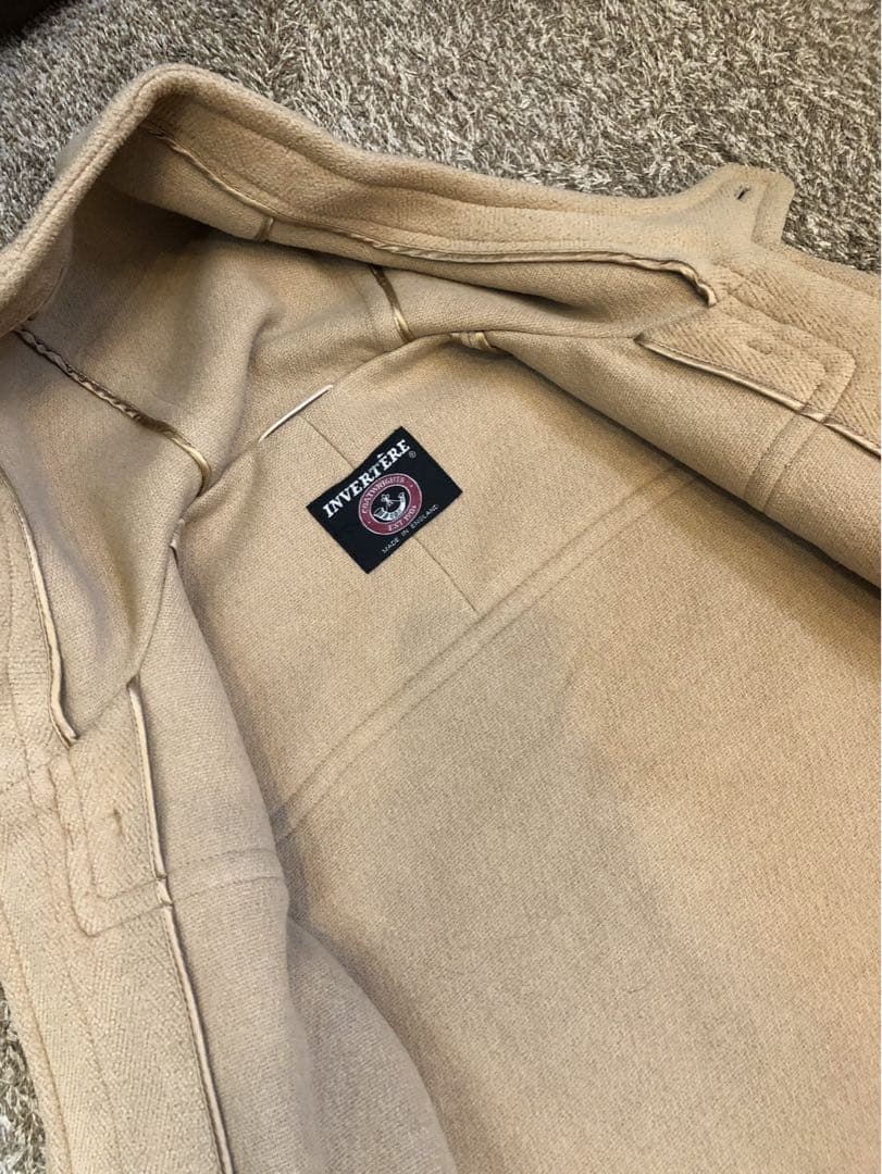 Inverter インバーティア　ダッフルコート　ベージュ　ヘリンボーン