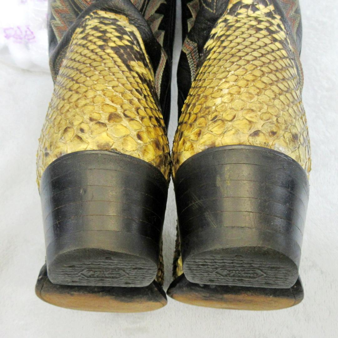 ✨美品✨トニーラマ ウエスタンブーツ パイソン ロングブーツ US7.5