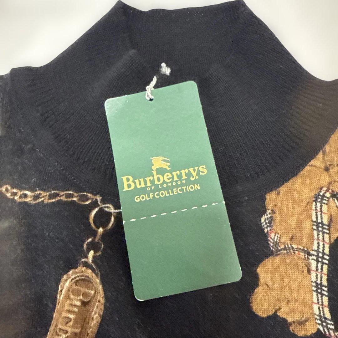 バーバリーゴルフ　コレクション テディベアセーター M 羊毛