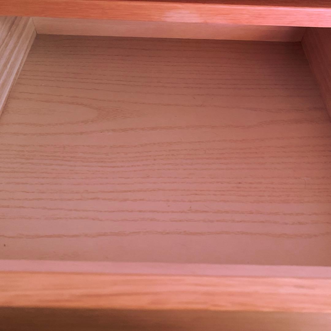 無印良品 オーク無垢材デスクキャビネット（ワイド引出２段）