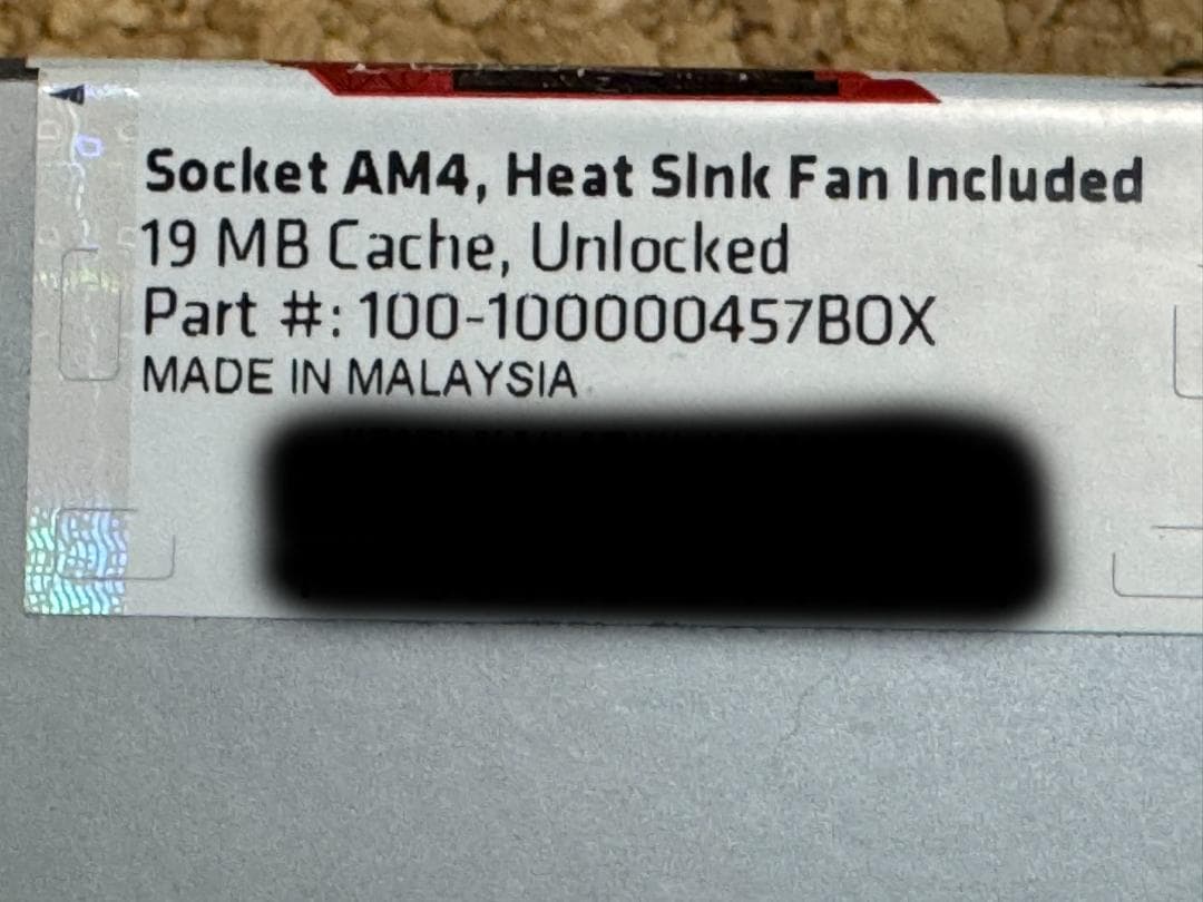 【ほぼ未使用】AMD Ryzen 5 5500 CPU 5000シリーズ