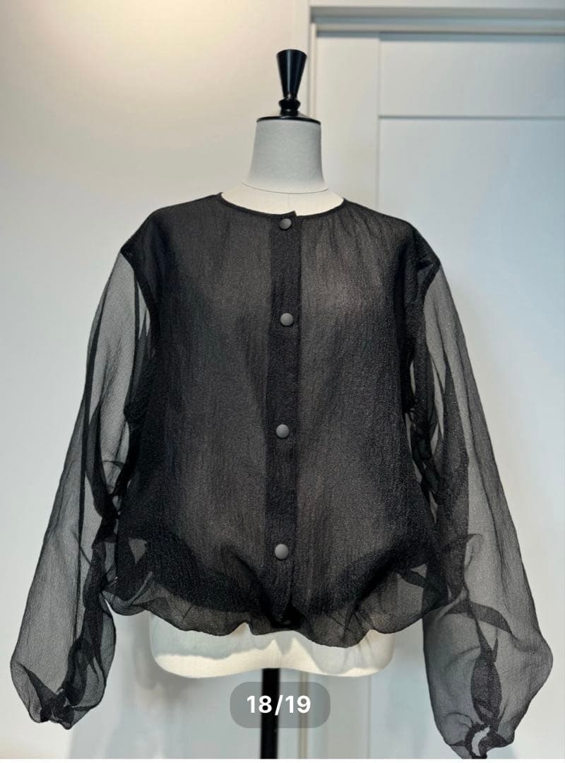 ゆゆ【美品】rimirリミル　シアーブルゾン ブラック