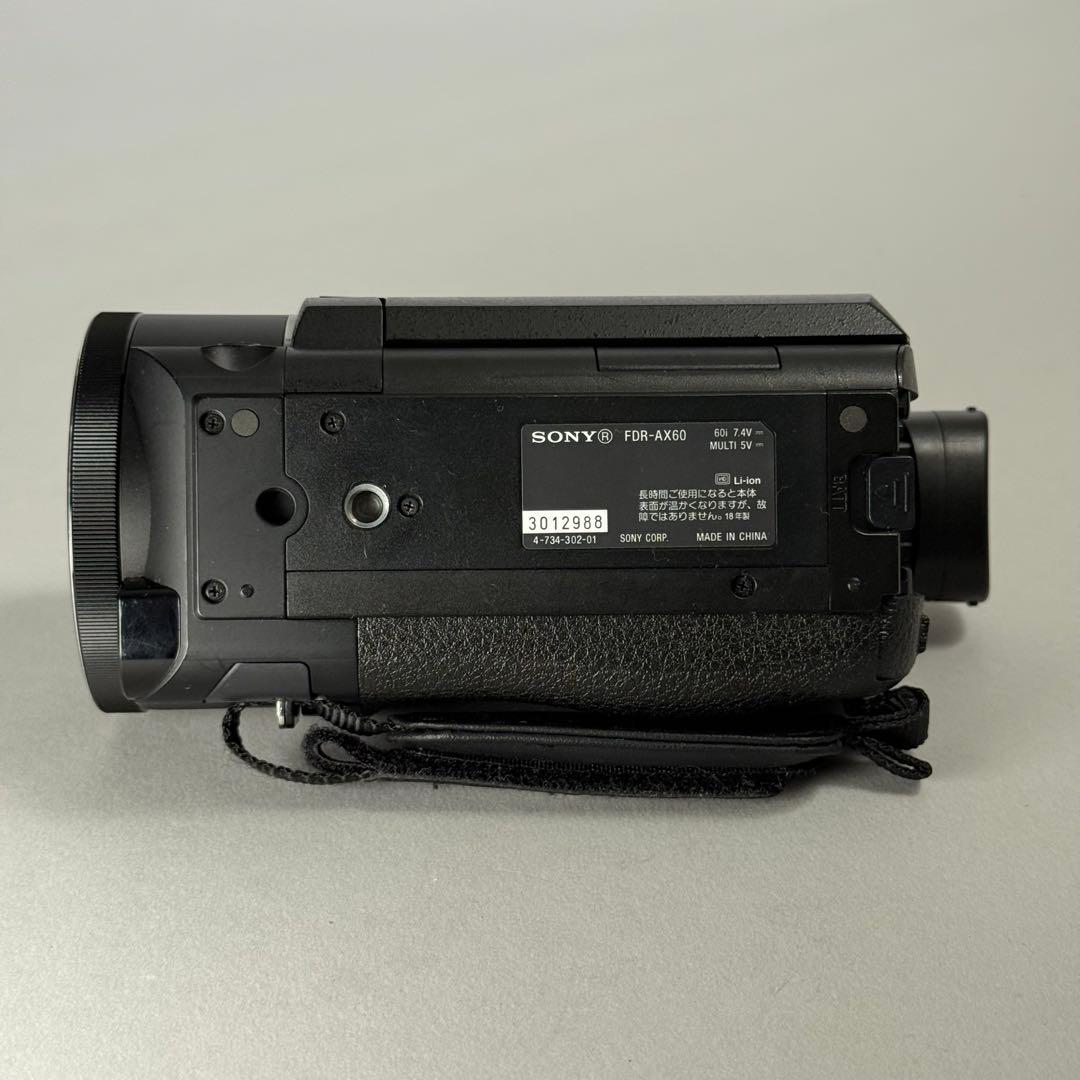 SONY 4Kビデオカメラレコーダー FDR-AX60+バッテリーパック大2個