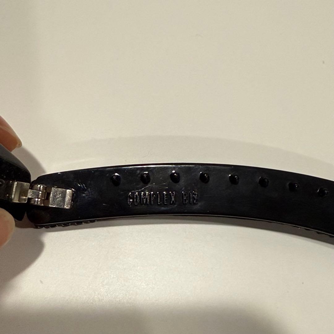 コンプレックスビズ　スワロフスキー　バナナクリップ　黒