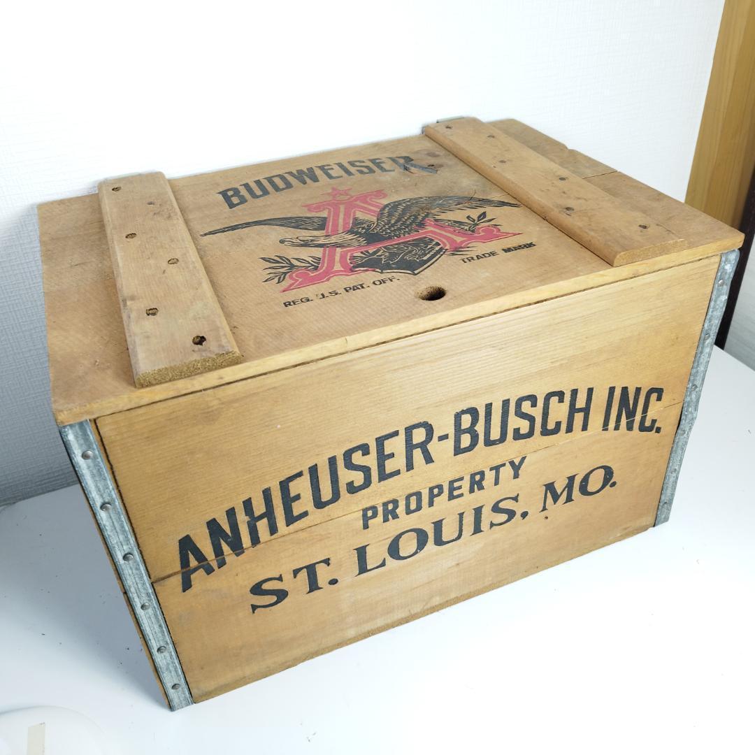 Budweiser バドワイザー 木箱 ビンテージ アンハイザーブッシ I174