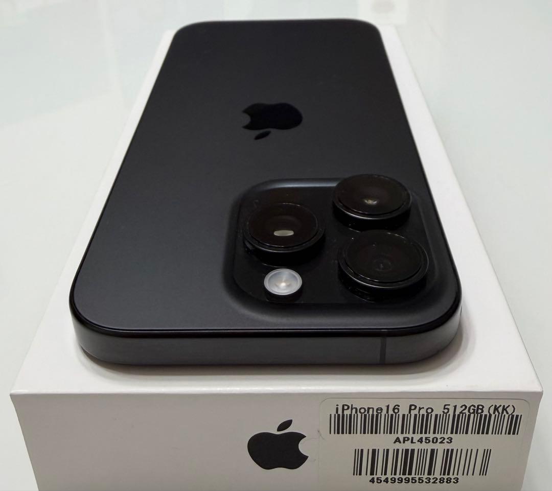美品 iPhone16PRO 512GB ブラックチタニウム バッテリー92%