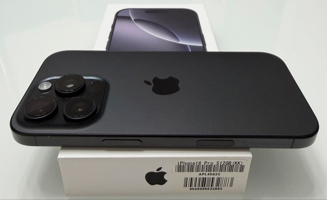 美品 iPhone16PRO 512GB ブラックチタニウム バッテリー92%
