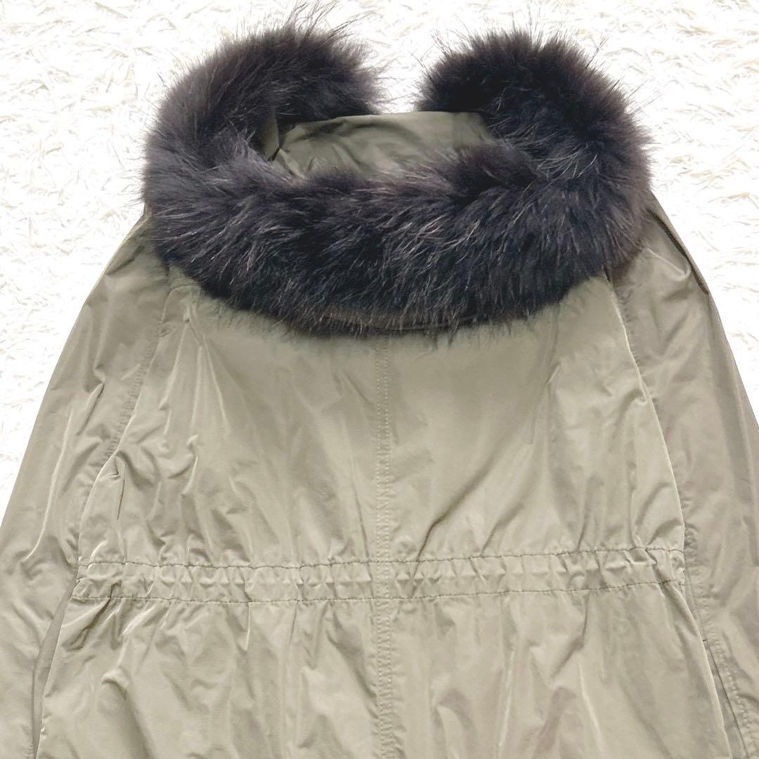 【美品 24AW】23区 マウンテンパーカー モッズコート ラクーン 38