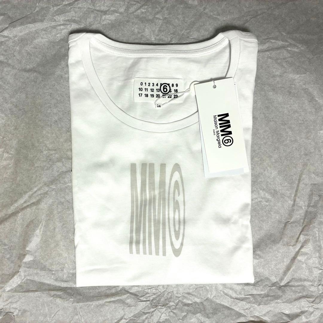 MM6 キッズ14Y クロップドTシャツ ホワイト