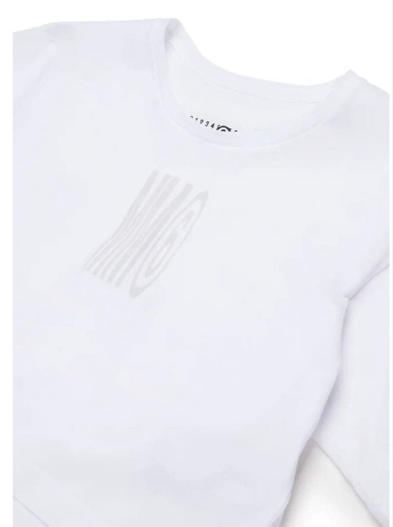 MM6 キッズ14Y クロップドTシャツ ホワイト