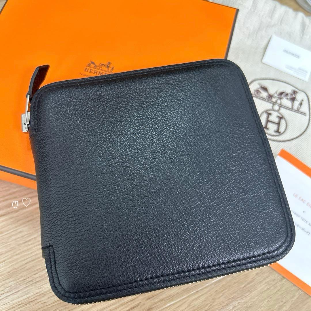 HERMESエルメス　シルキーポップ　ボルデュックリボン　携帯サブエコバッグ