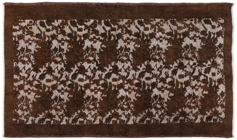 トルコ製ヴィンテージラグ815 レア 高級 ブラウン オーバーダイ