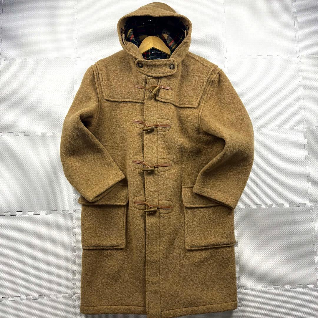 美品　グローバーオール　ダッフルコート　ロング　チェック　ベージュ　XL 大きい