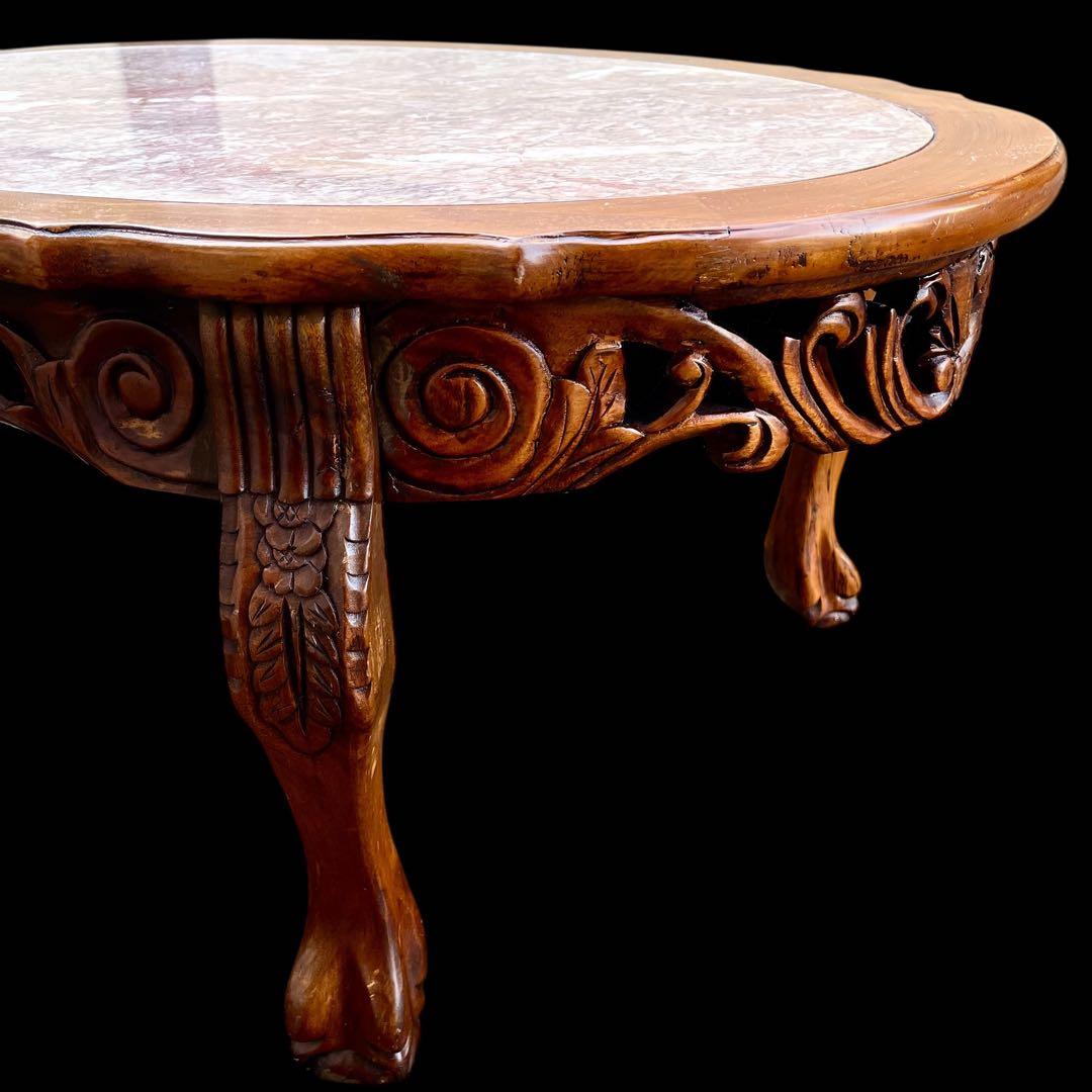 ‼️専用❣️イタリア製 アンティーク 大理石 センターテーブル ロココ　彫刻 猫脚