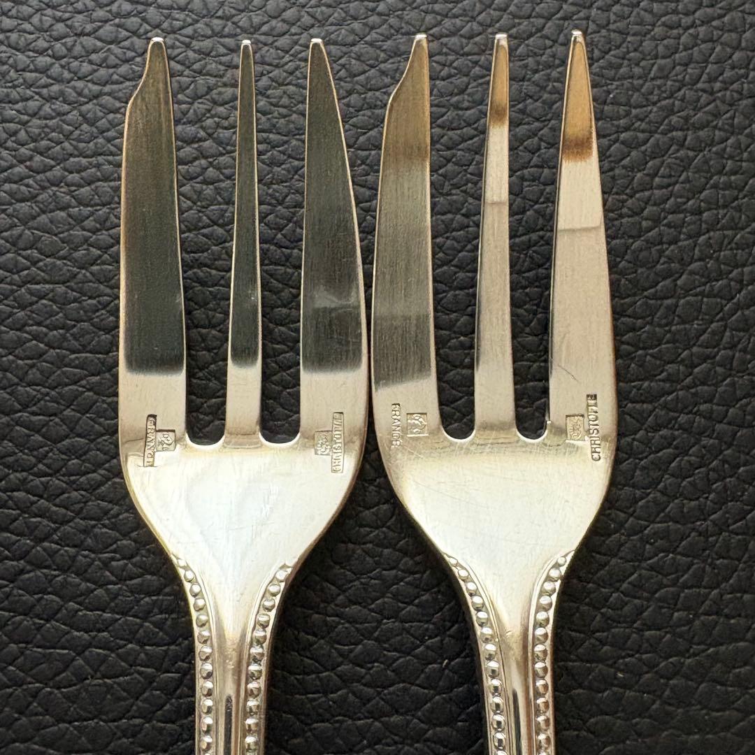 クリストフル　パール　ケーキフォーク8点