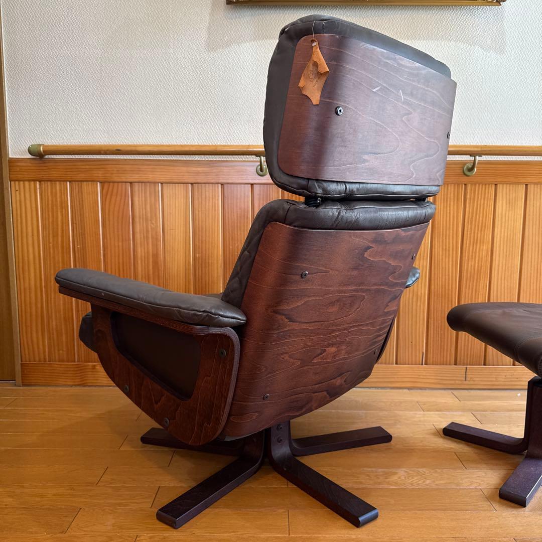 デンマーク KEBE/ケベ リクライニングチェア プライウッド ビンテージ