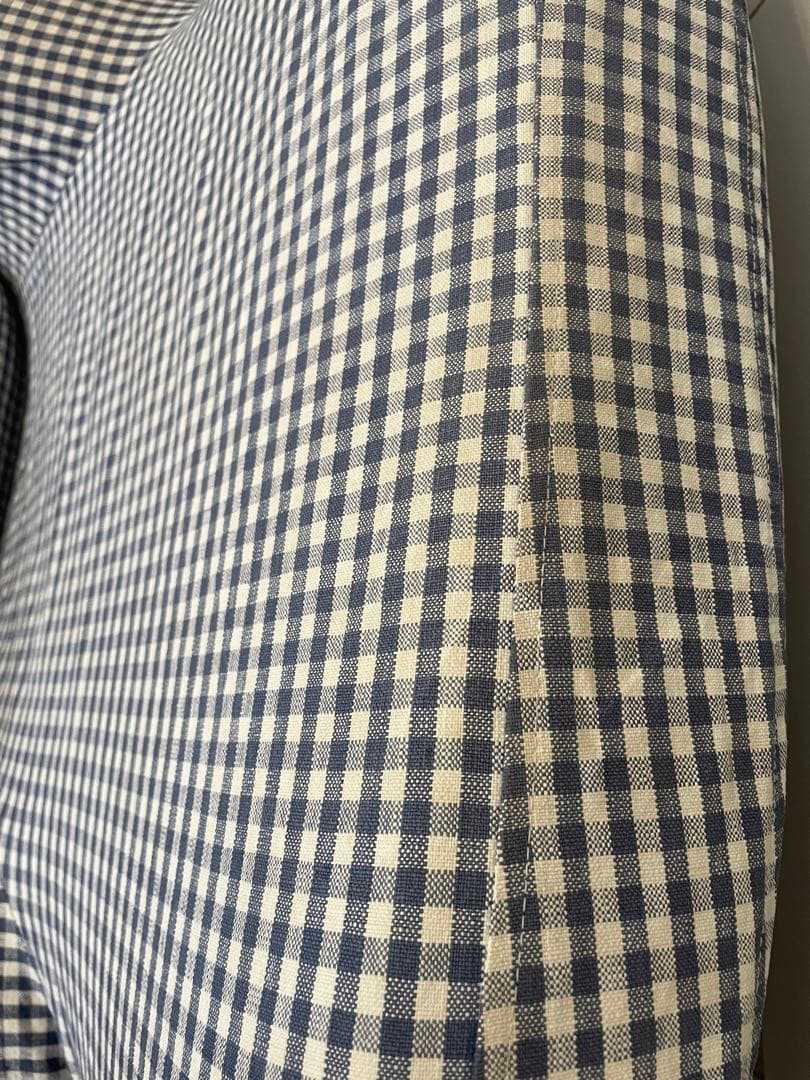 IKEA エークトルプ　1人掛けソファ　替えカバー付き　ネイビーチェック