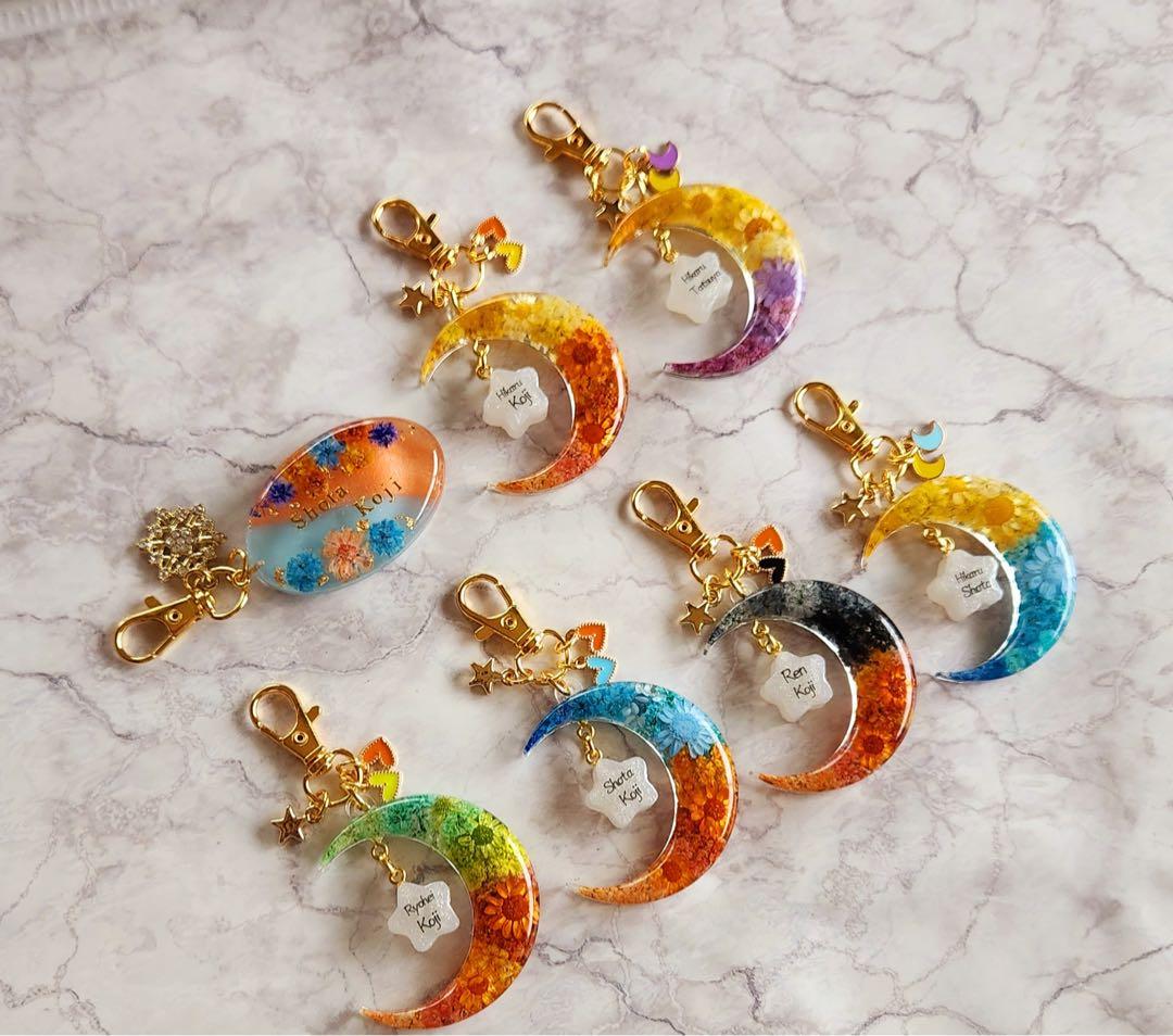 しょぴこじ　オーバルフラワーキーホルダー　７点