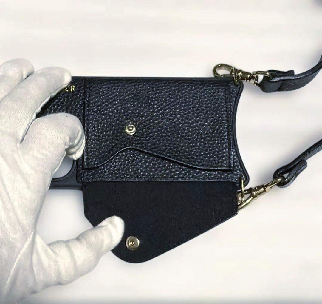 正規品バンドリヤー スマホケースストラップ iPhone15Pro ヘイリー　黒