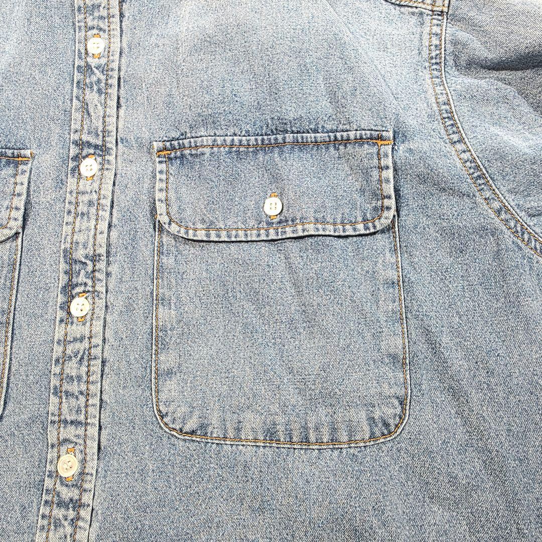 リヴドロワ 【MONN.:.(モン)】ビッグデニムシャツ ブルー