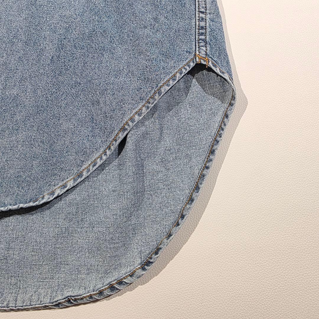 リヴドロワ 【MONN.:.(モン)】ビッグデニムシャツ ブルー