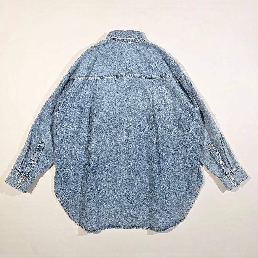 リヴドロワ 【MONN.:.(モン)】ビッグデニムシャツ ブルー