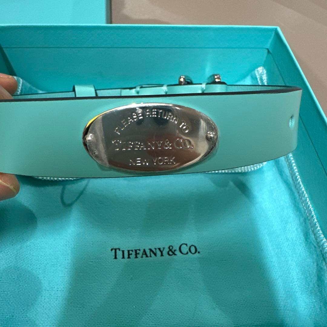 Tiffany & Co. ティファニーブルー レザー首輪mサイズ (未使用品)
