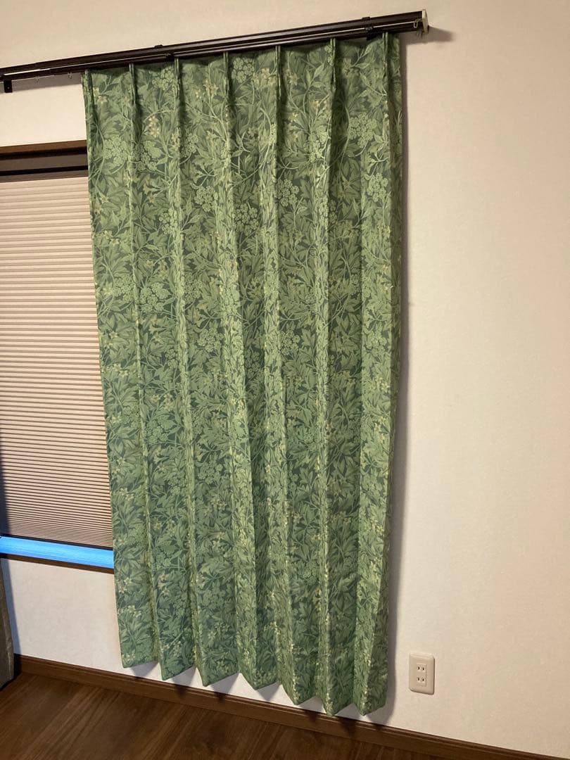 ウィリアムモリス　川島セルコン　ジャガード生地カーテン 　ジャスミン