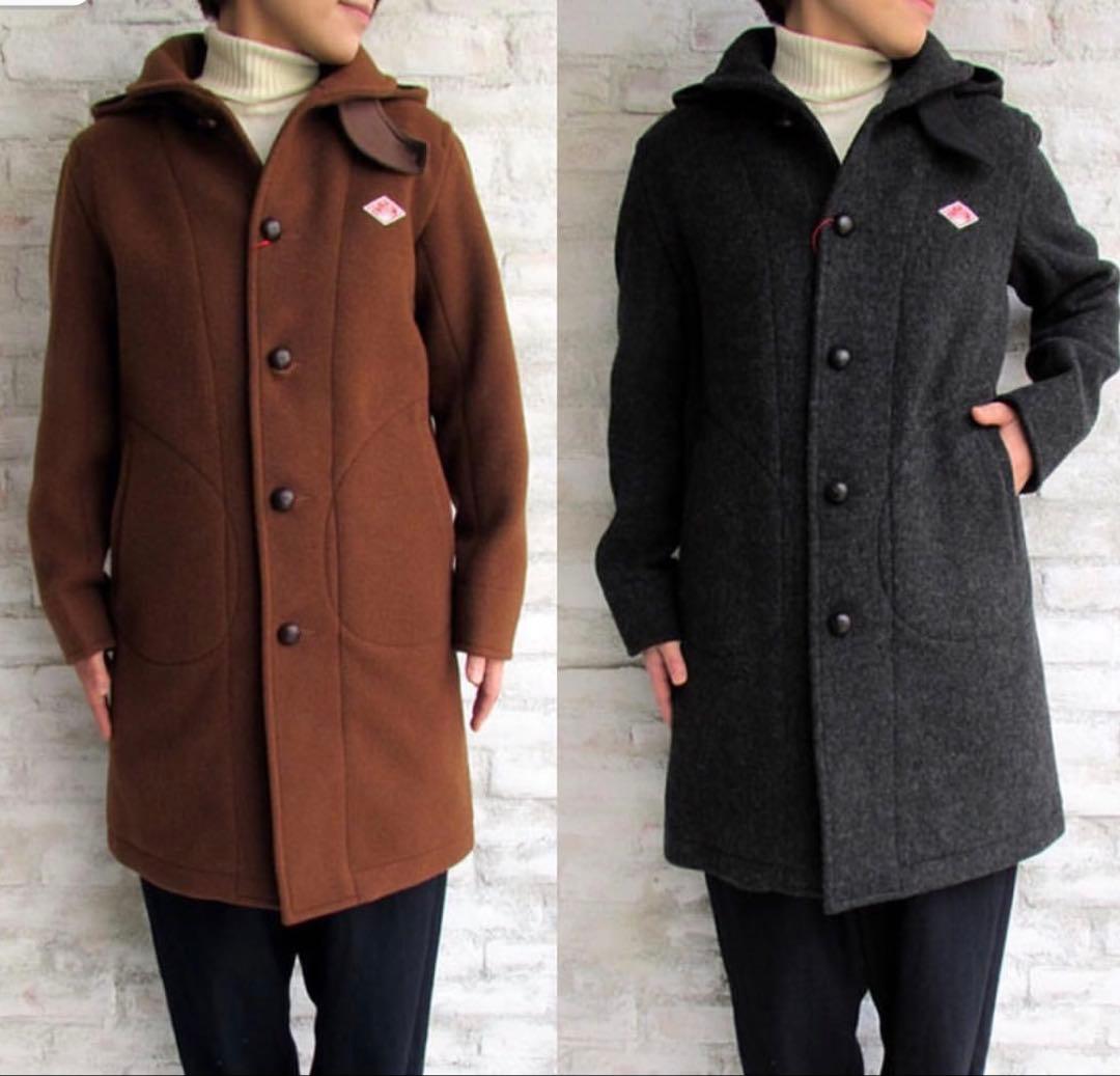 （新品に近い）ダントン☆DANTON☆コート☆ウールモッサ☆ネイビー 紺色☆38