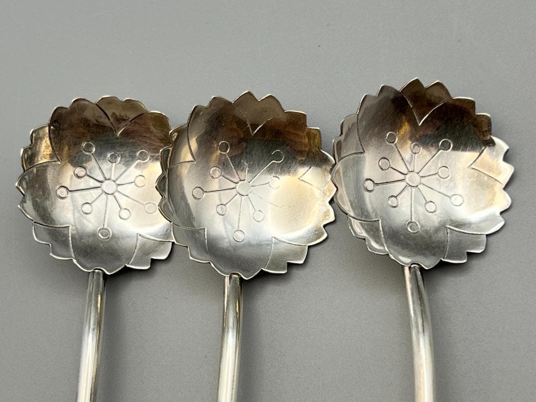 銀製 STERLING 950 湯豆腐スプーンとストロー スプーン 8点セット