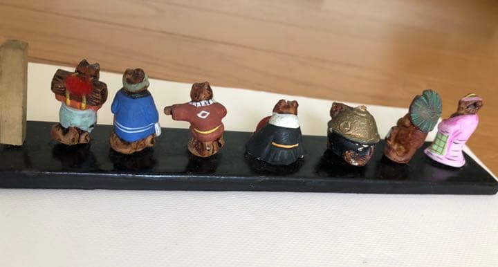 狸七変化　縁起置物　京都