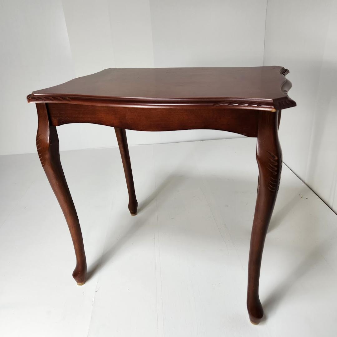 アンティーク調　サイドテーブル 木製　猫脚　コーヒーテーブル 幅56cm