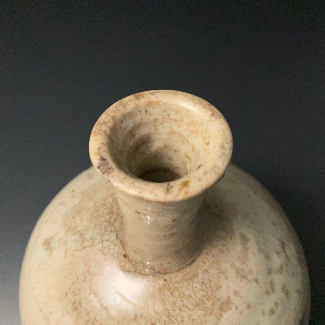 朝鮮美術　李朝　徳利　草花文　丸瓶　骨董　R1407K3