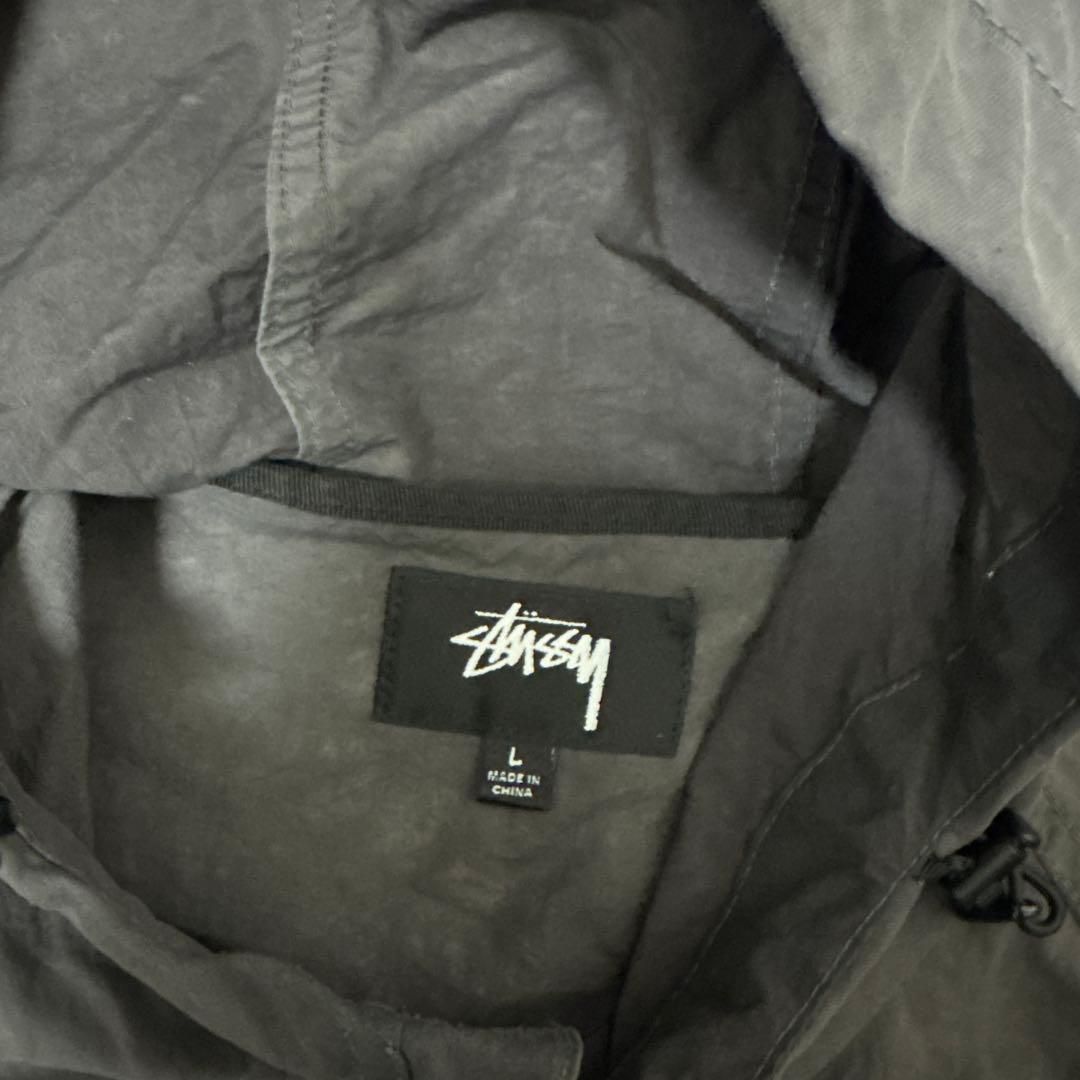 Stussy フード付きシェルジャケットL ブラック