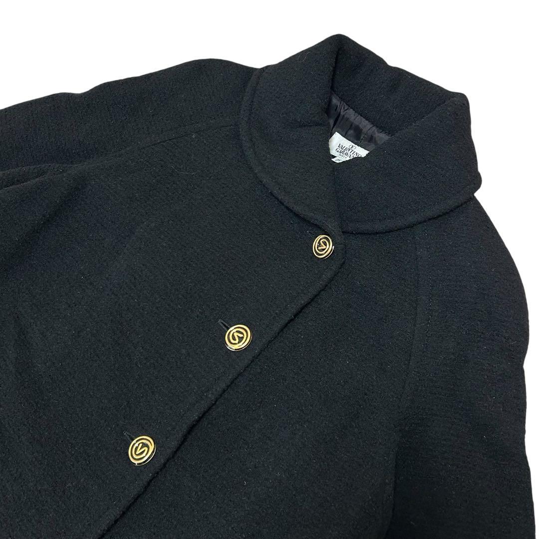 valentino garavani ウールモヘアコート　ブラック　レディース