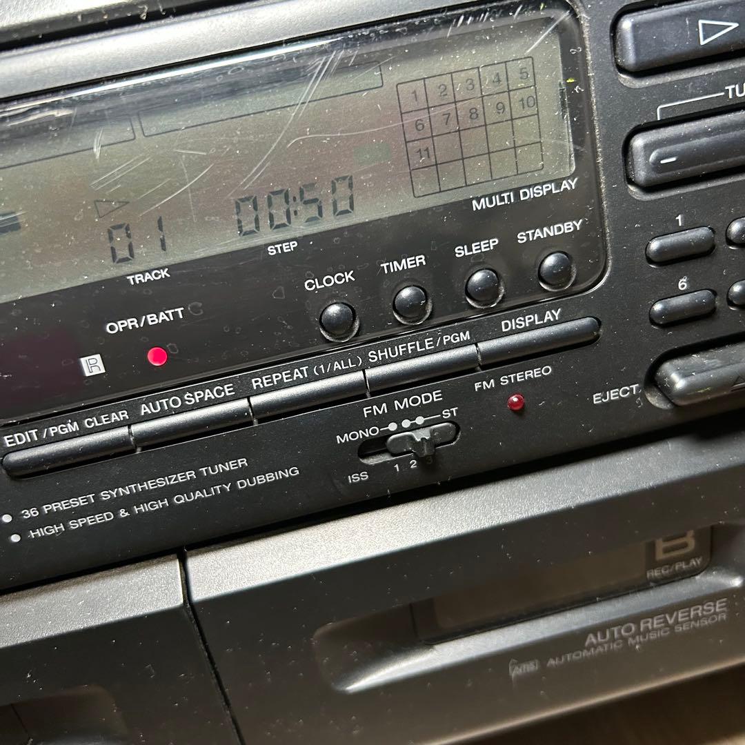 希少【ソニー】1990製ドデカホーン CDラジカセ CFD-400レトロ