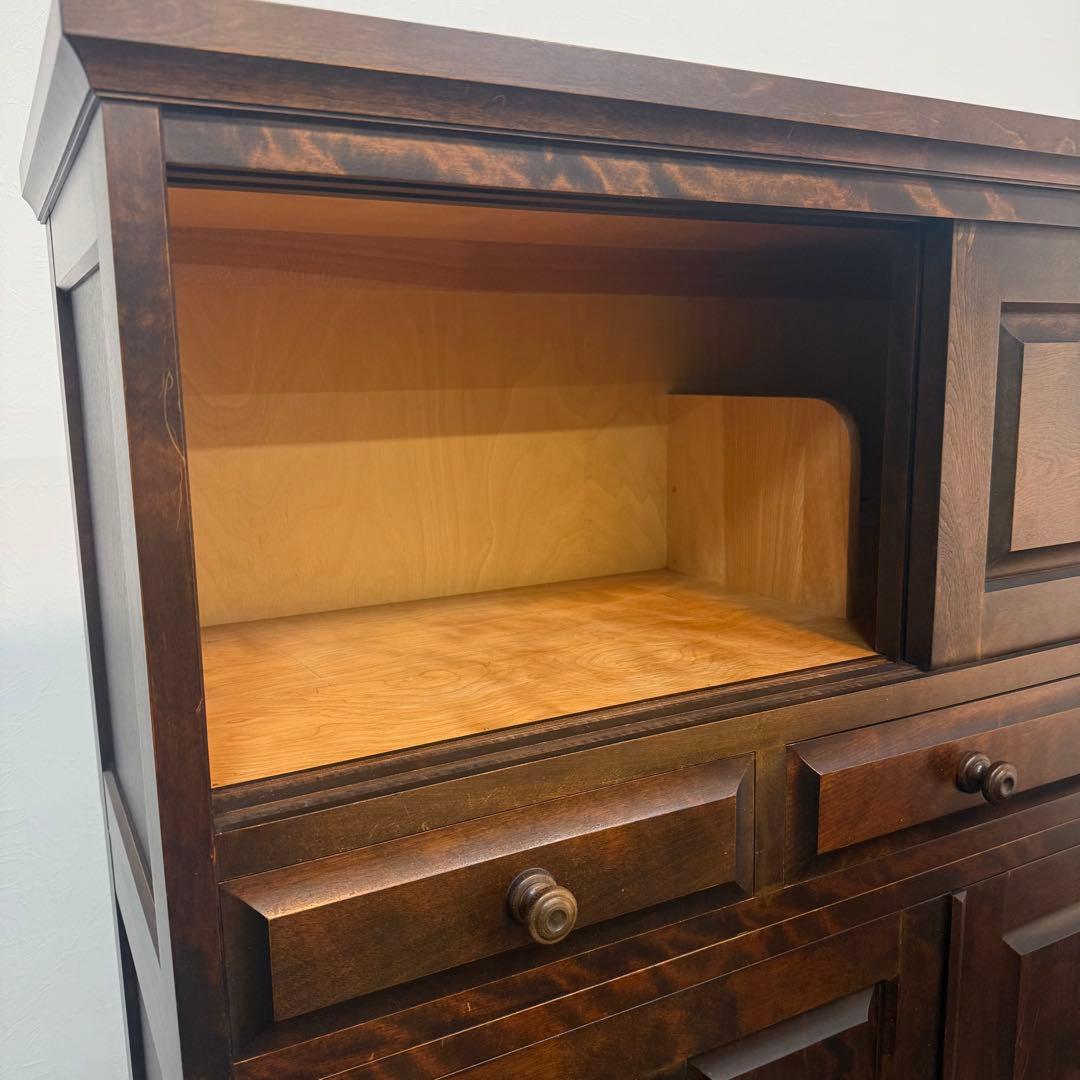 H112K38 北海道民芸家具 和箪笥 樺材 無垢材