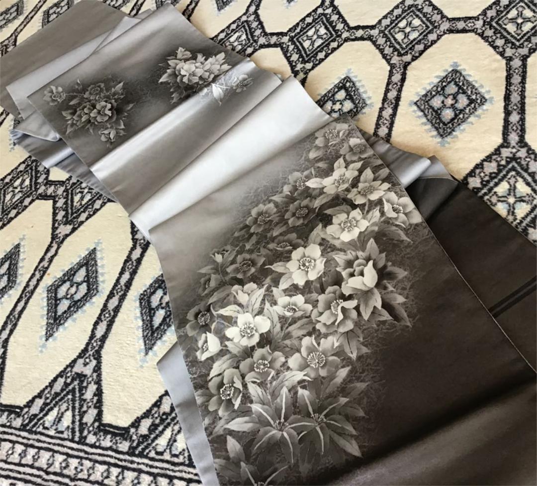 クリスマスローズ、正絹。