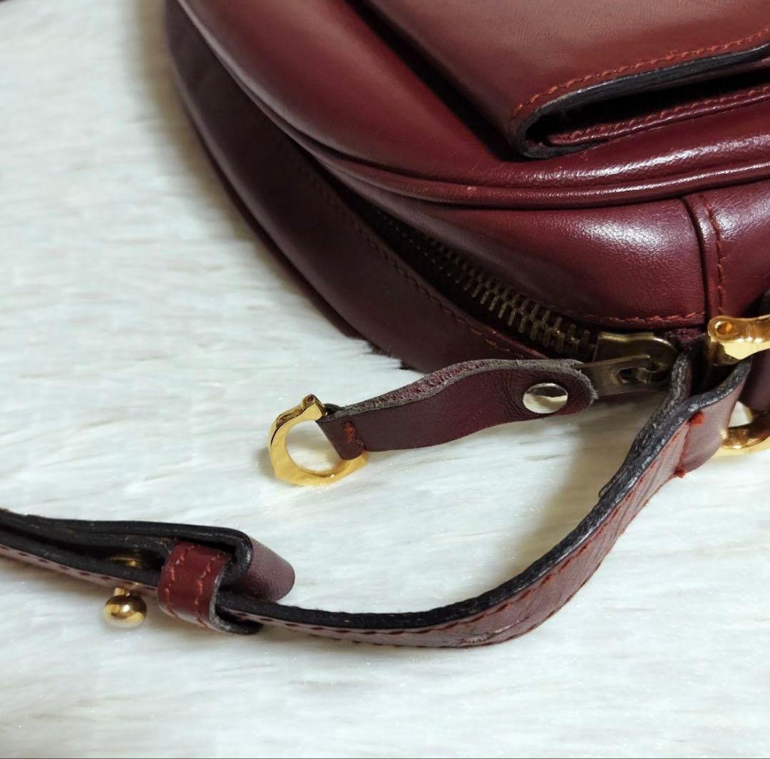 カルティエ ショルダーバッグ マストライン ボルドー