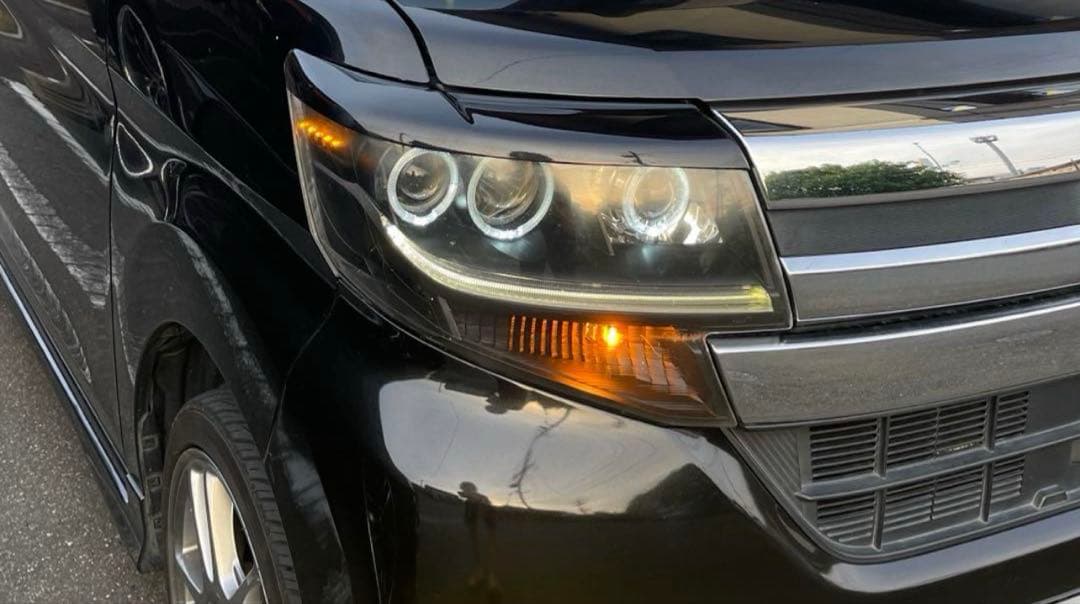 最終値下げ LA600 タントカスタム 加工ヘッドライト イカリング