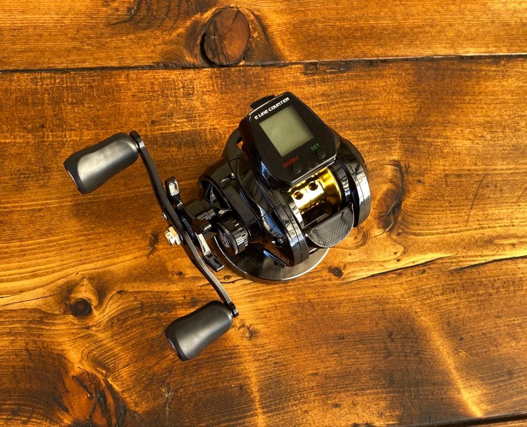 ジギングロッド　デジタルカウンター付きリール　イカメタル　タイラバ　左ハンドル