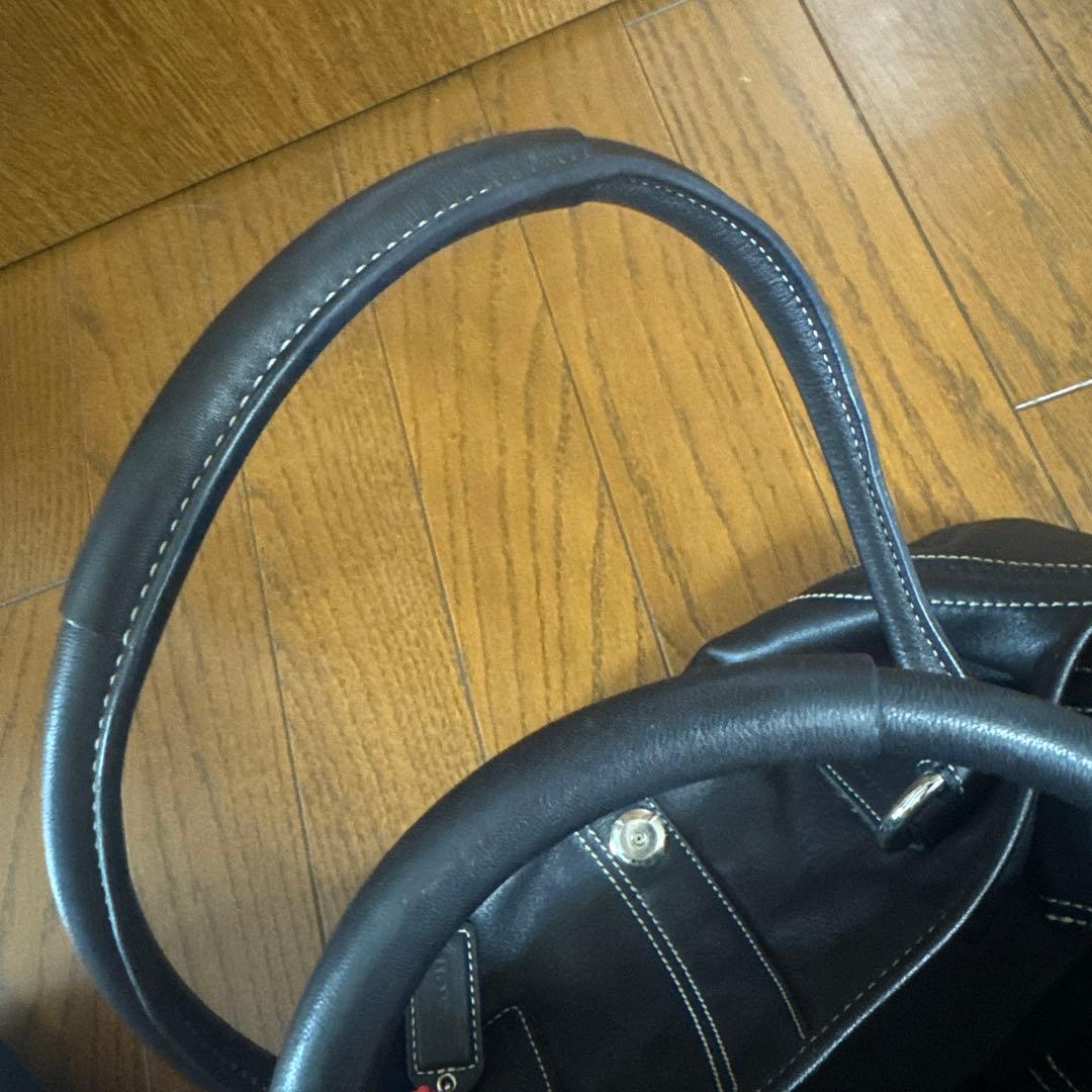 正規品 コーチ coach ハンドバック トートバッグ オールレザー　 黒