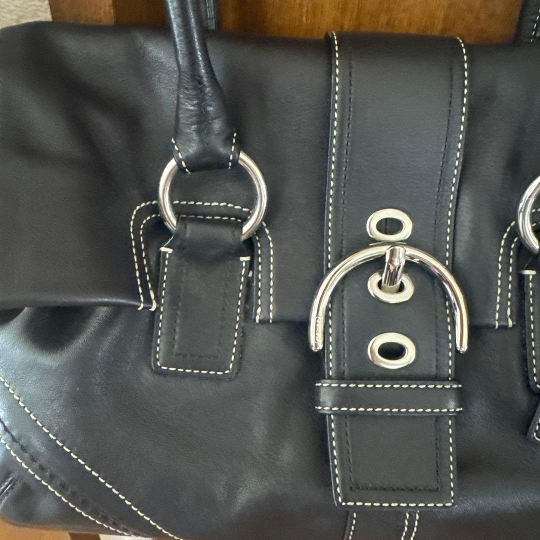 正規品 コーチ coach ハンドバック トートバッグ オールレザー　 黒