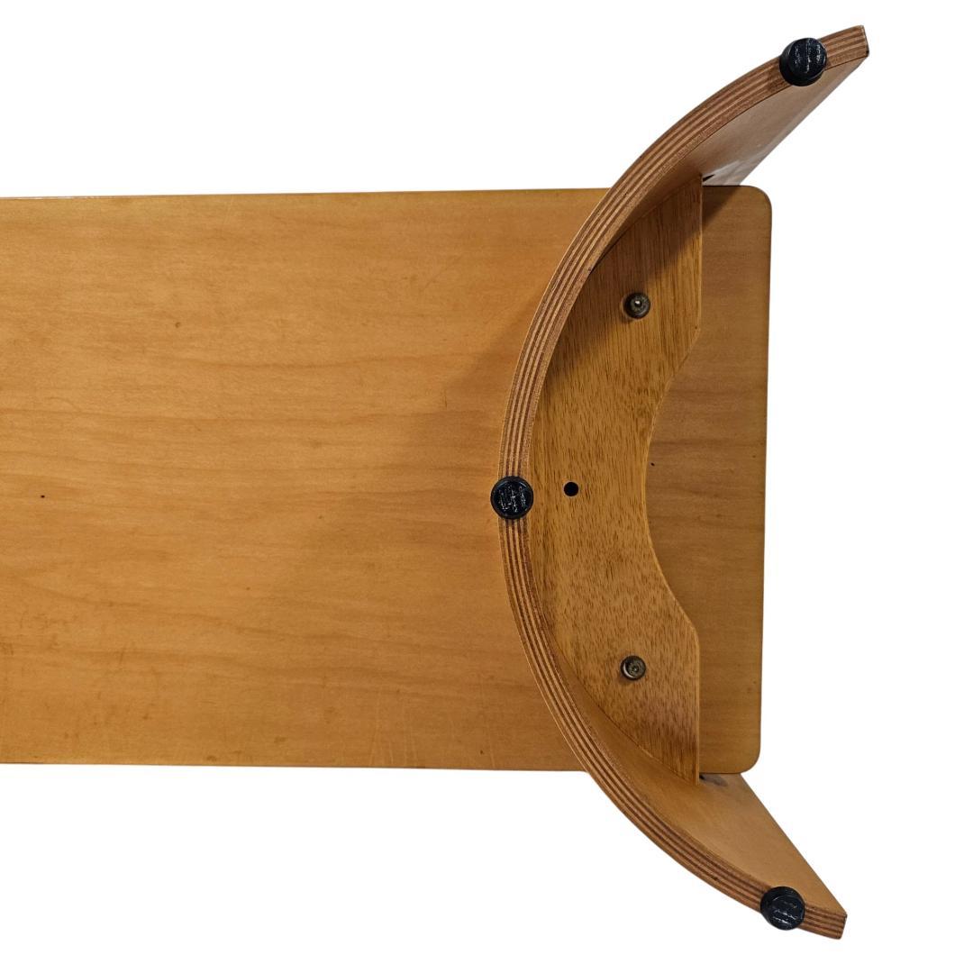 北欧レトロ 曲木プライウッド×ガラス天板 センターテーブル ヴィンテージ