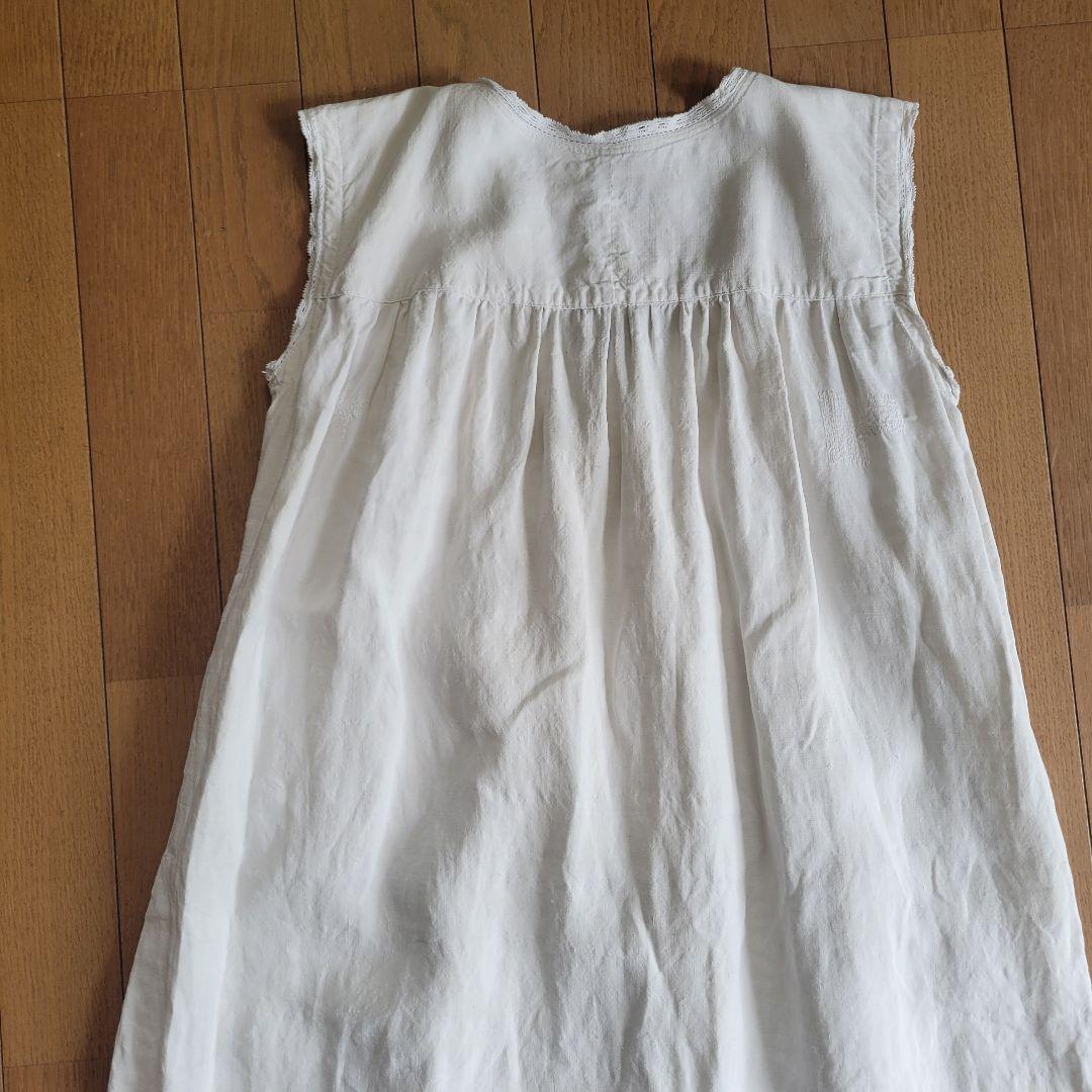 フランス　アンティーク　ワンピース　リネン　B